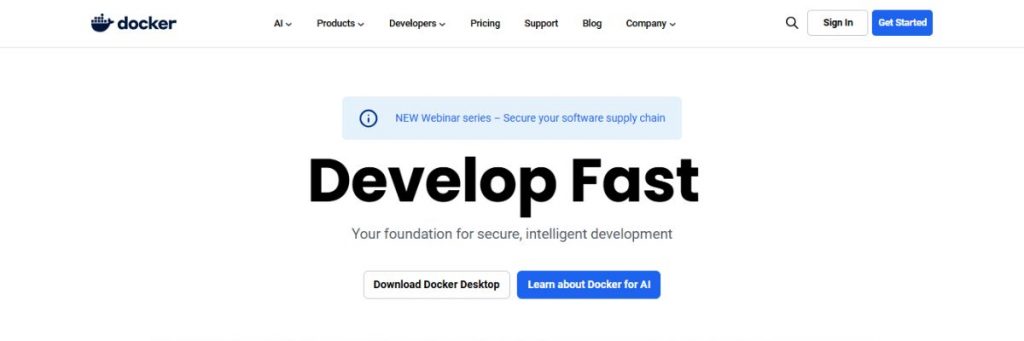 docker software development tool