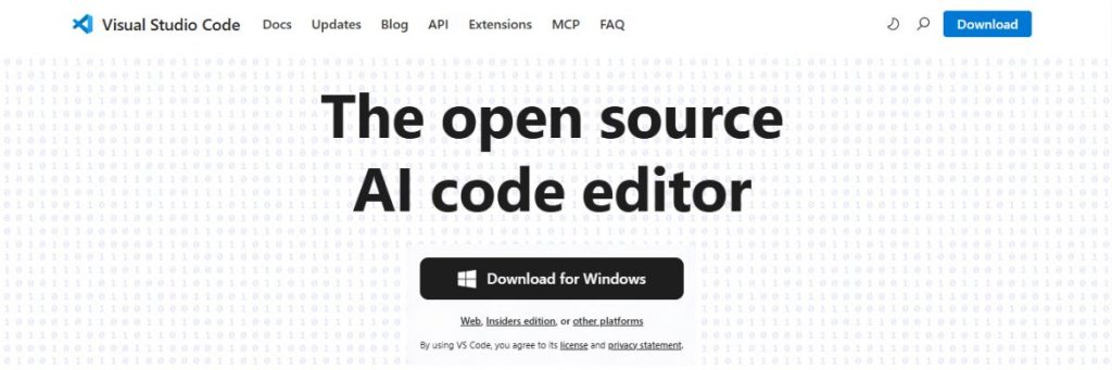 visual studio code software development tool